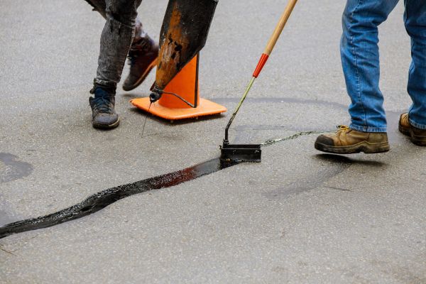 Parking Lot Crack Sealing in Brighton